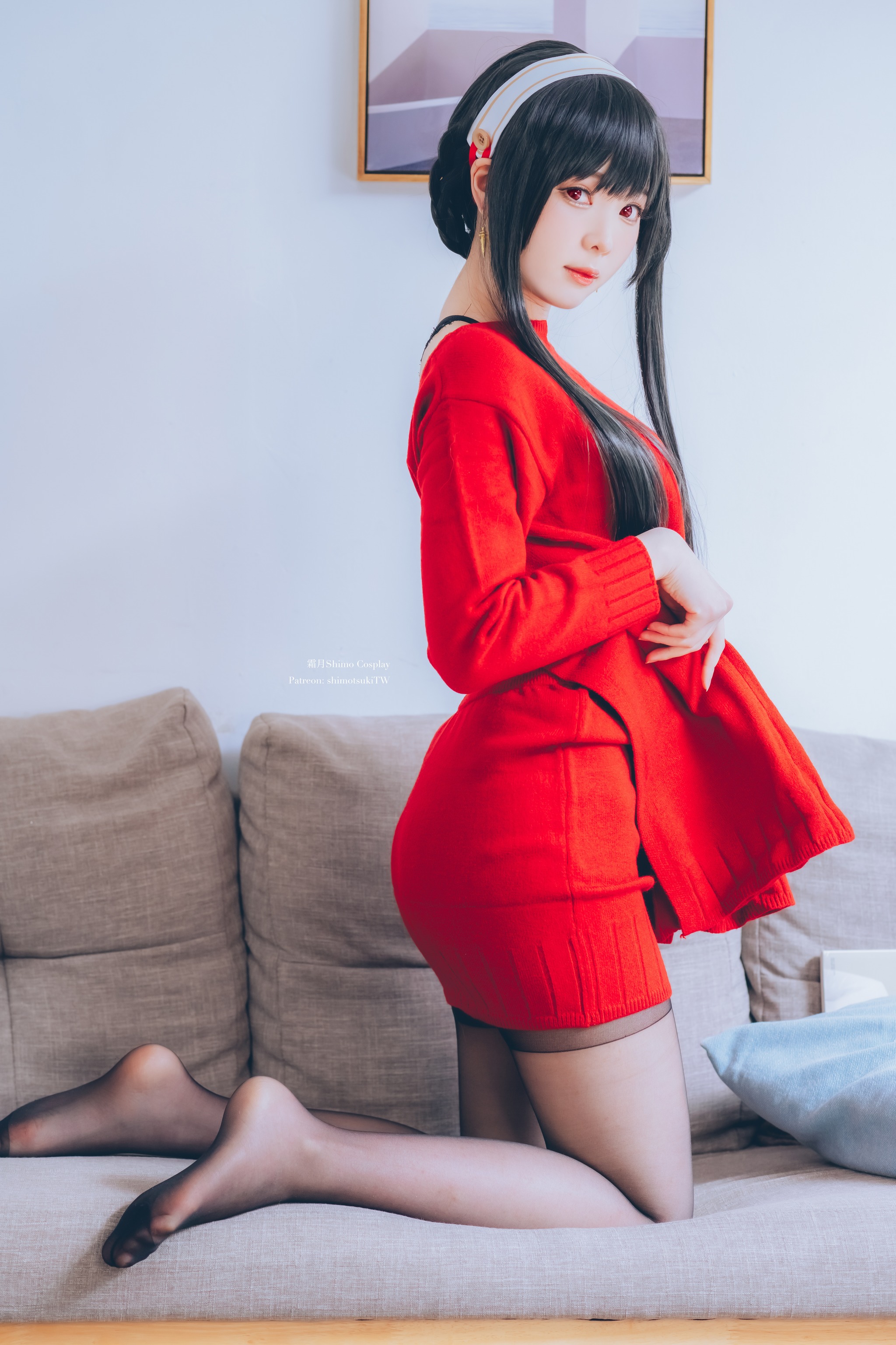 图片[1]-霜月shimo – NO.095 Yor Forger  Red Sweater[15P]-XikXak